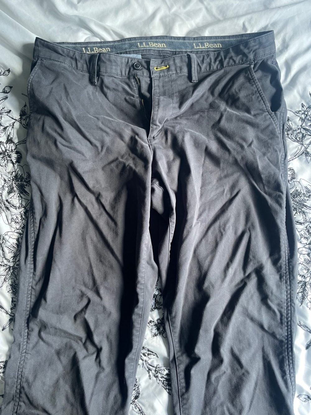 L.L. Bean Men's Dark Gray Chino Pants